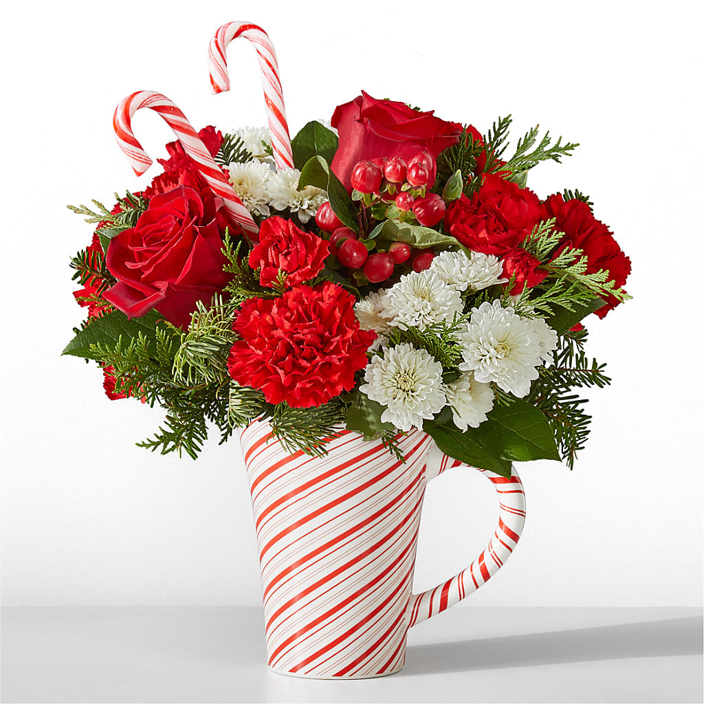 Peppermint Swirl Mug – Nix Florist, Hampton SC