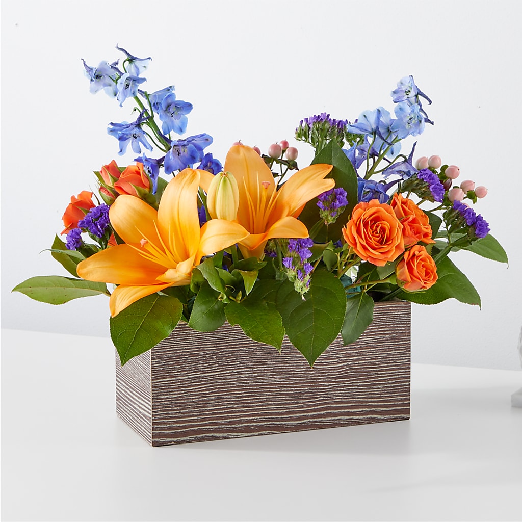 Radiant Citrus Box Bouquet – Nix Florist, Hampton SC