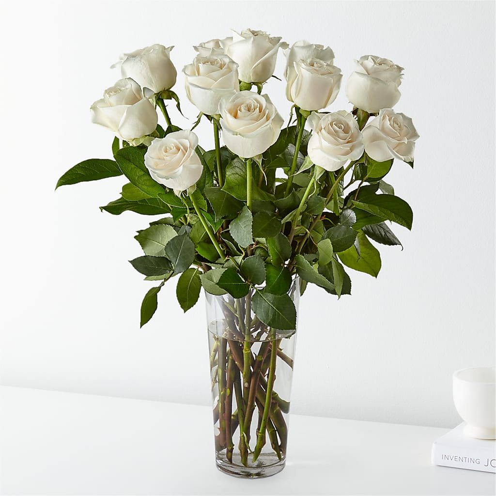 Long Stem White Rose Bouquet – Nix Florist, Hampton SC