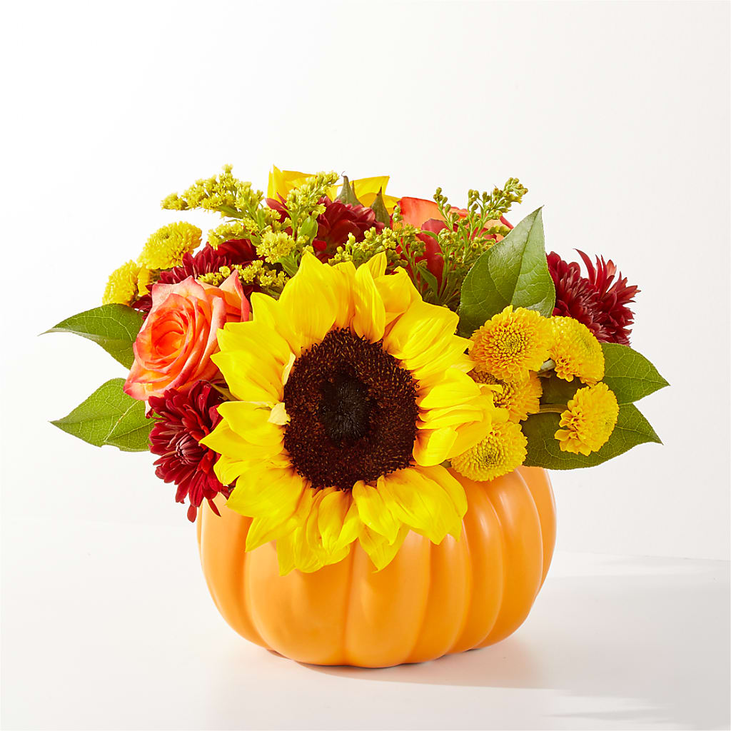 Golden Gourd Pumpkin Bouquet – Nix Florist, Hampton SC