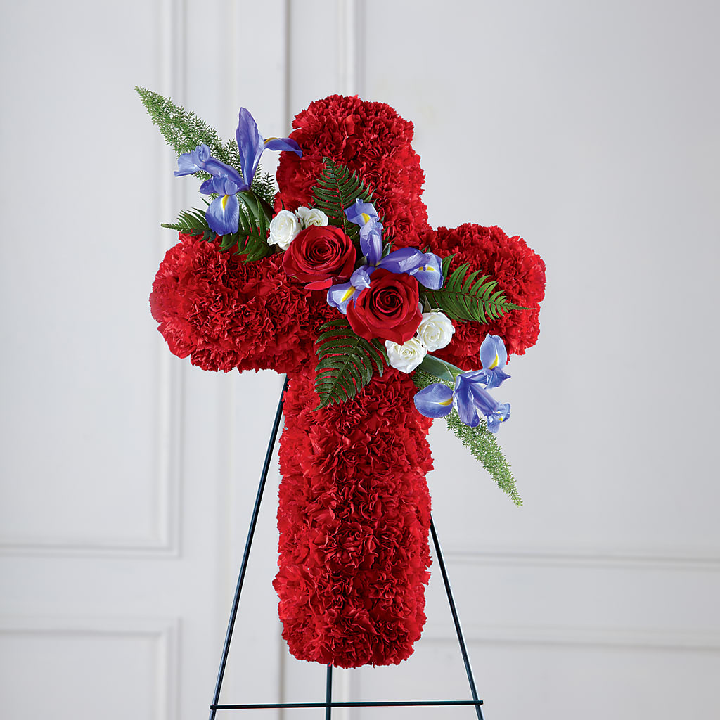 Faithful Hero Floral Cross – Nix Florist, Hampton SC