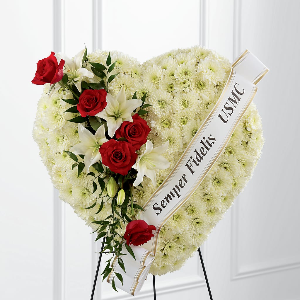Heartfelt Hero Standing Heart – Nix Florist, Hampton SC