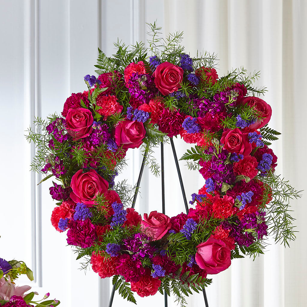 Calming Colors Wreath – Nix Florist, Hampton SC