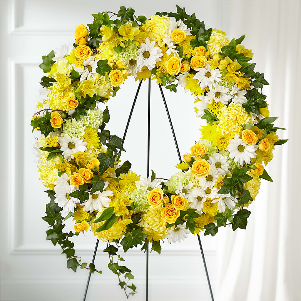 Golden Remembrance Wreath – Nix Florist, Hampton SC