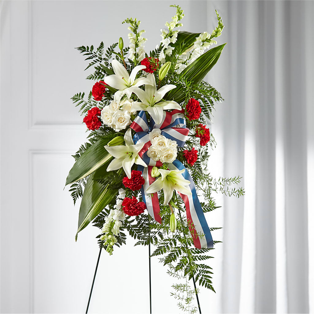 Stars of Life Standing Spray – Nix Florist, Hampton SC