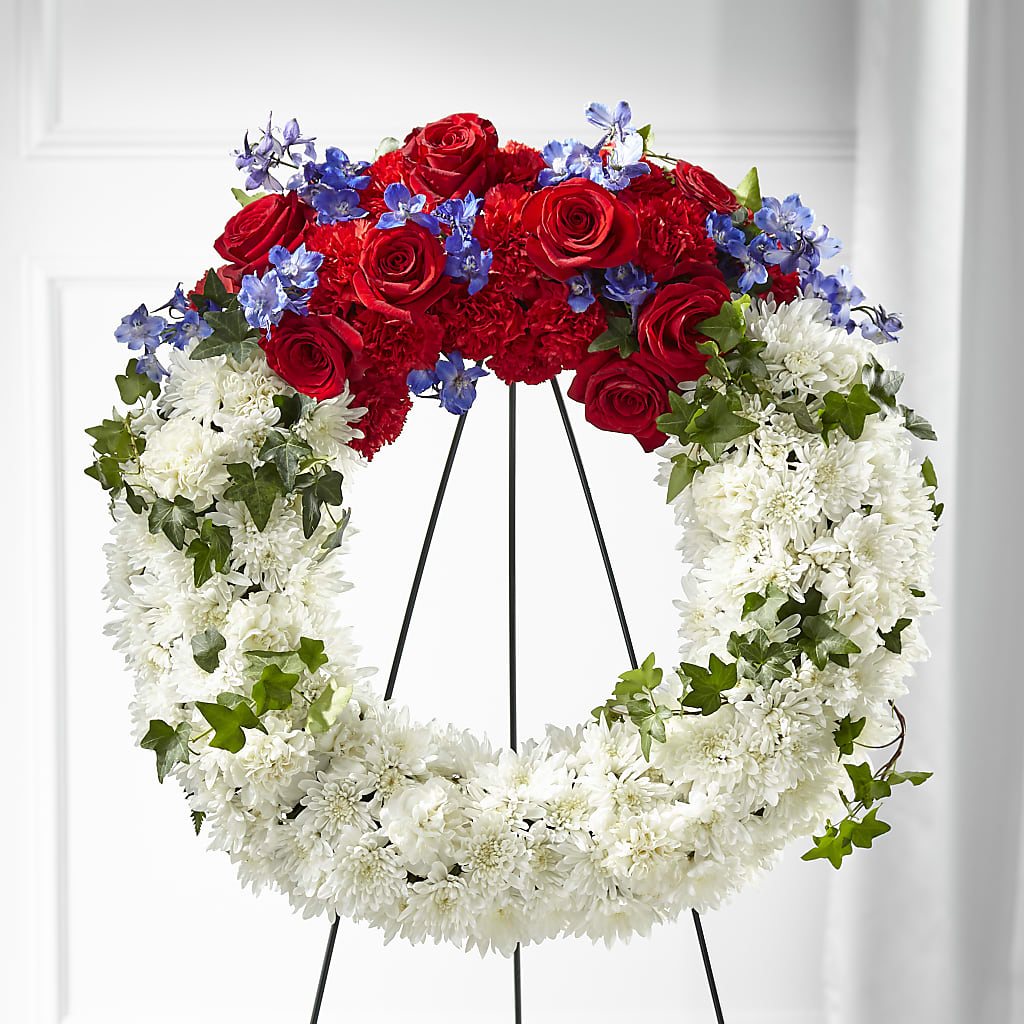 Patriotic Passion Wreath – Nix Florist, Hampton SC