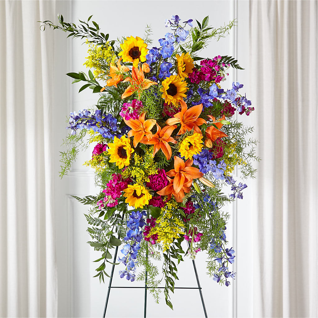 Sunlit Memories Standing Spray (Standard) – Nix Florist, Hampton SC