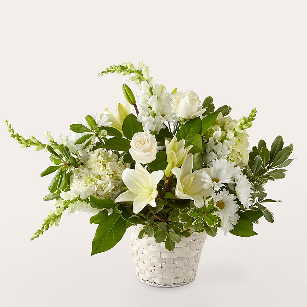 Ivory Elegance Floral Basket – Nix Florist, Hampton SC