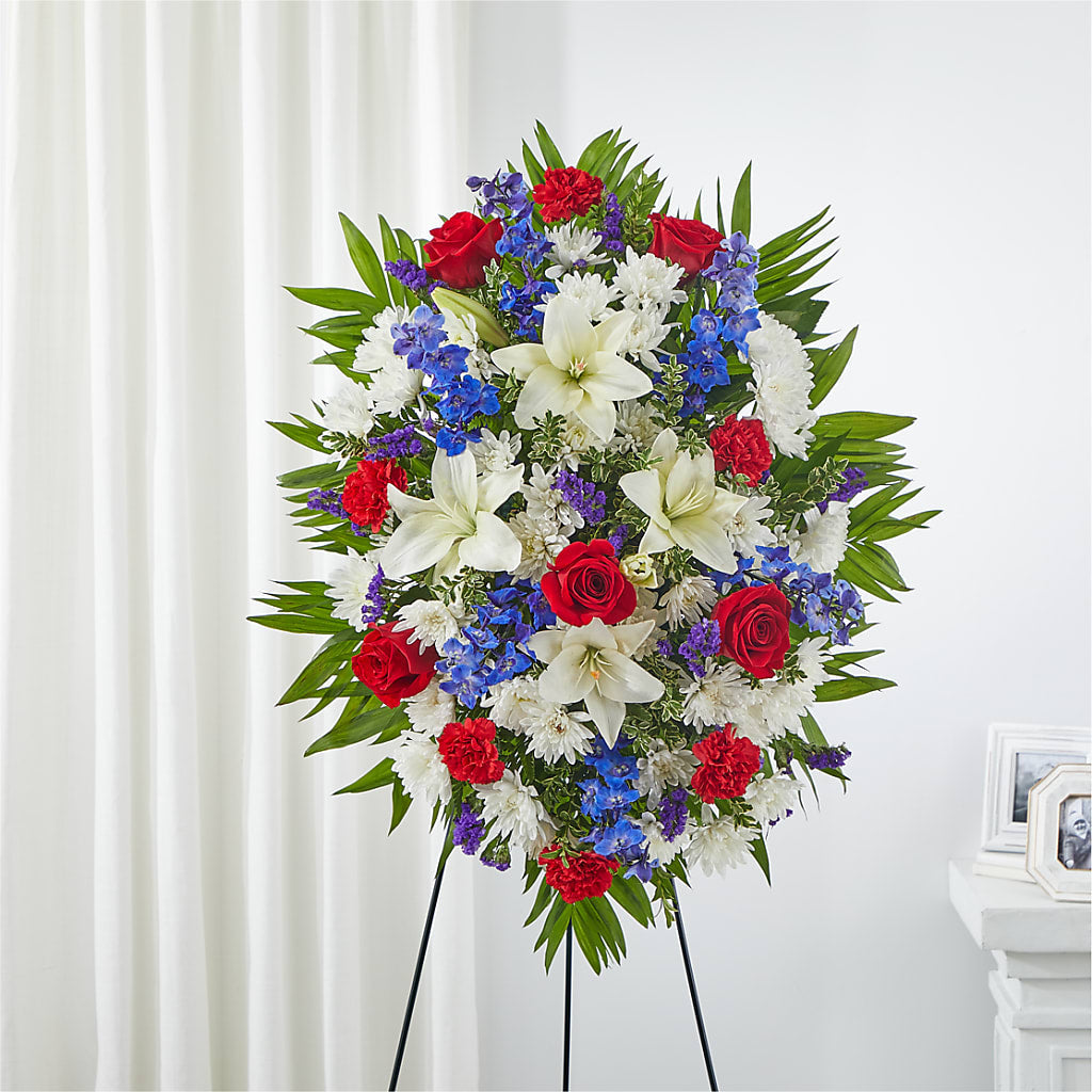 Cherished Service Standing Spray – Nix Florist, Hampton SC