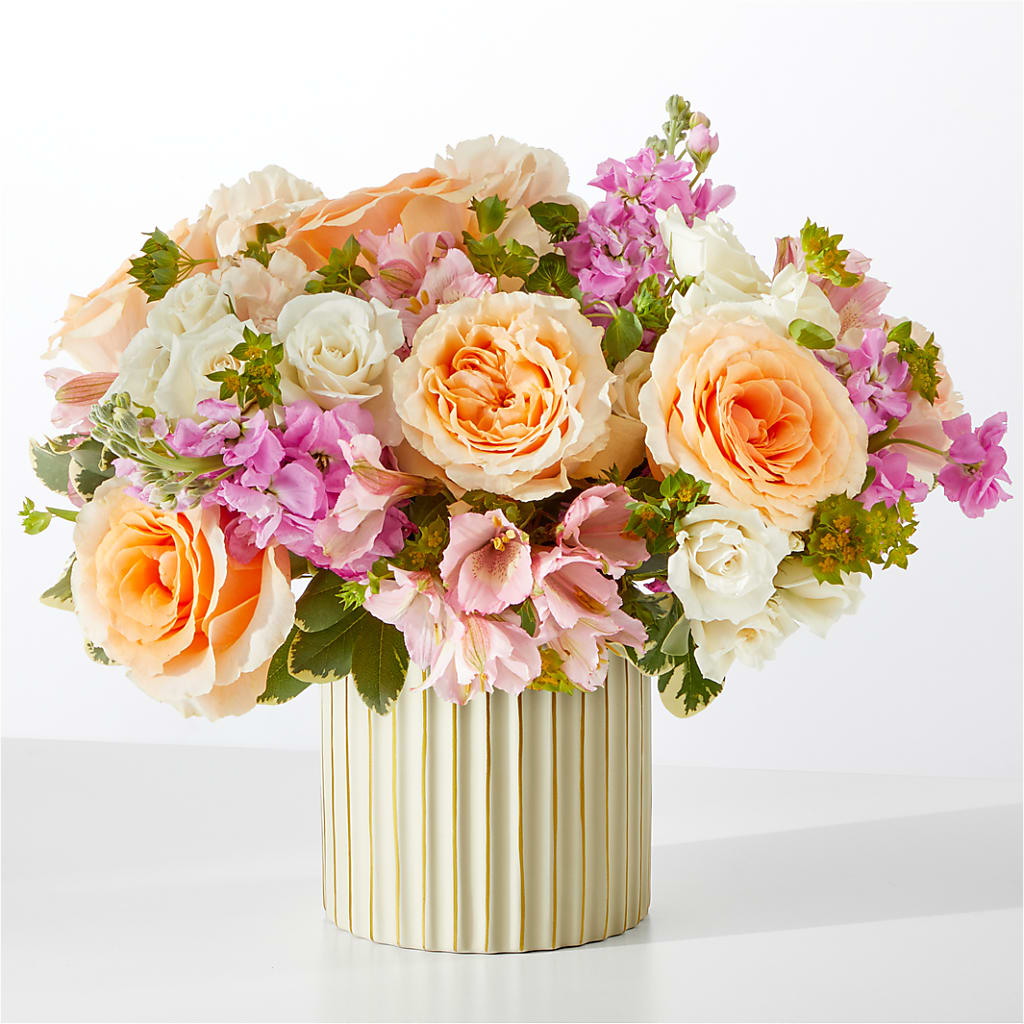 Paradise Bouquet with Ivory Vase – Nix Florist, Hampton SC