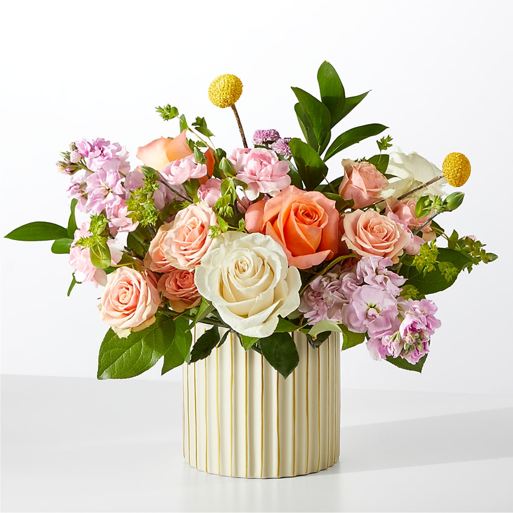 French Market Bouquet with Ivory Vase – Nix Florist, Hampton SC