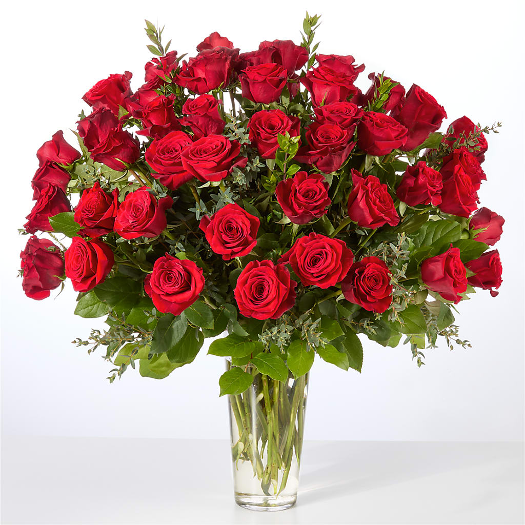 Forever Yours Fifty Stem Red Rose Bouquet – Nix Florist, Hampton SC