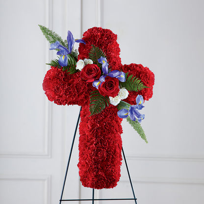 Faithful Hero Floral Cross –  Nix Florist, Hampton SC