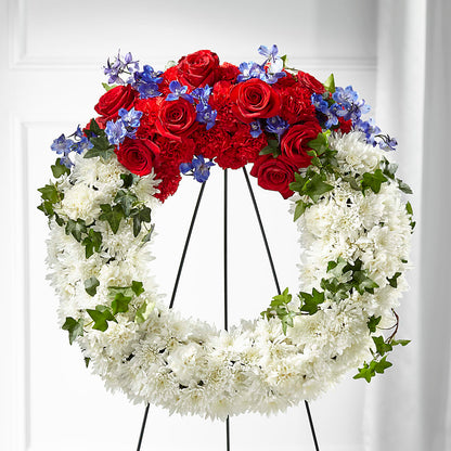 Patriotic Passion Wreath –  Nix Florist, Hampton SC