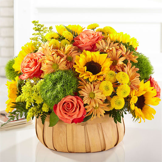 Harvest Sunflower Basket –  Nix Florist, Hampton SC