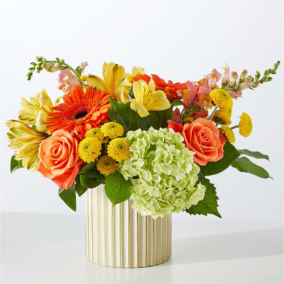 Autumn Sunshine Bouquet with Ivory Vase –  Nix Florist, Hampton SC
