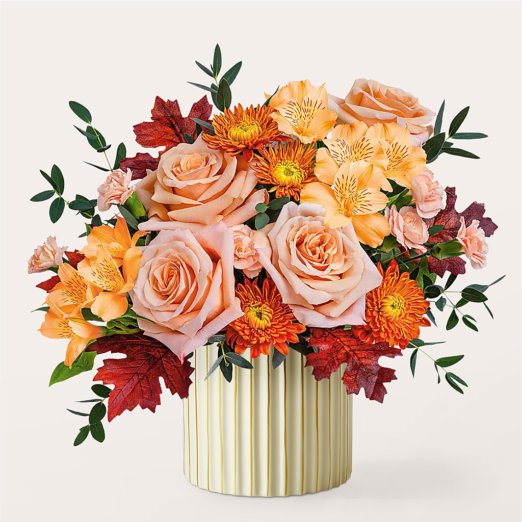 Spiced Latte Bouquet with Ivory Vase –  Nix Florist, Hampton SC