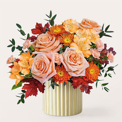 Spiced Latte Bouquet with Ivory Vase –  Nix Florist, Hampton SC
