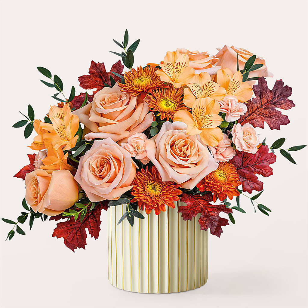 Spiced Latte Bouquet with Ivory Vase –  Nix Florist, Hampton SC