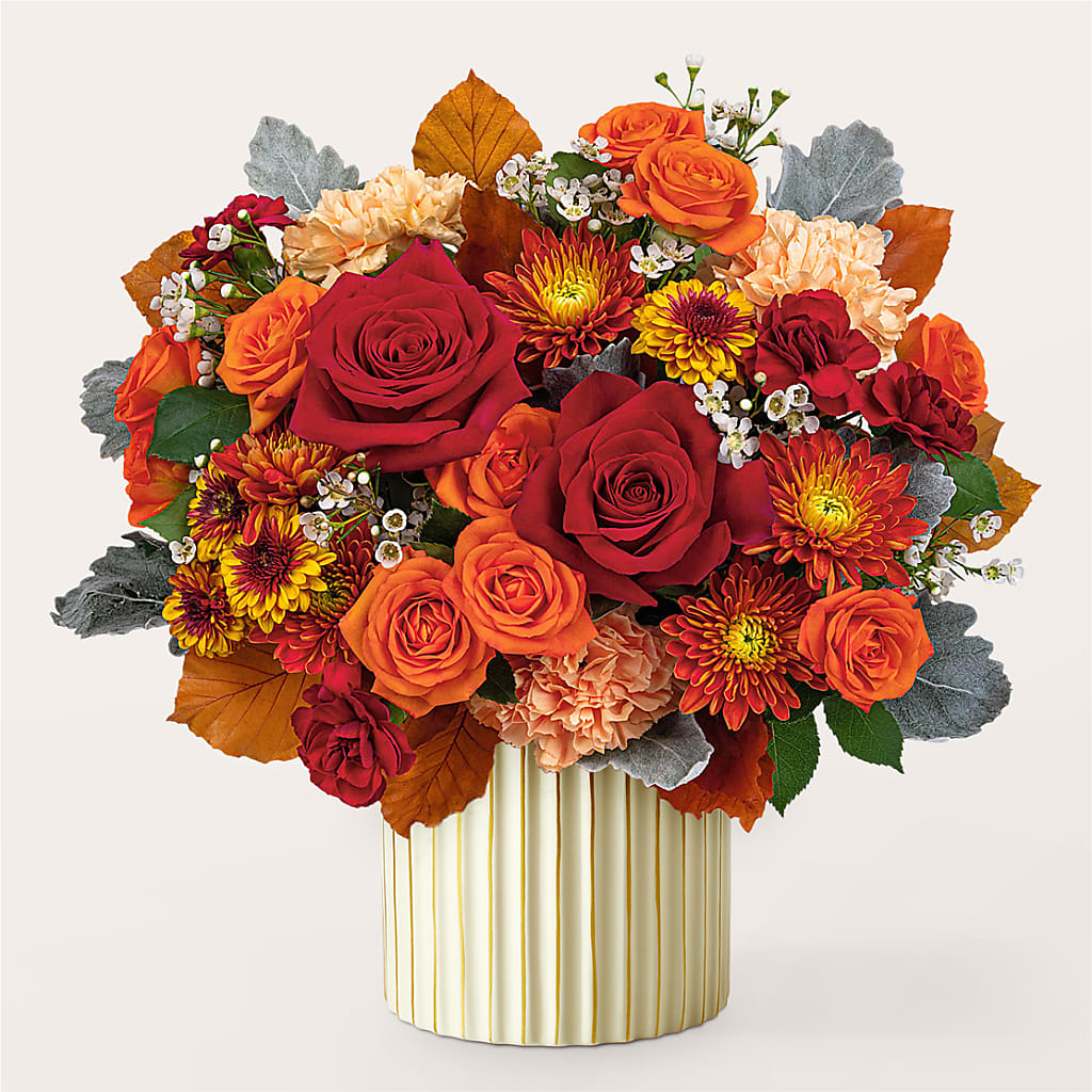 Merlot Bouquet with Ivory Vase –  Nix Florist, Hampton SC