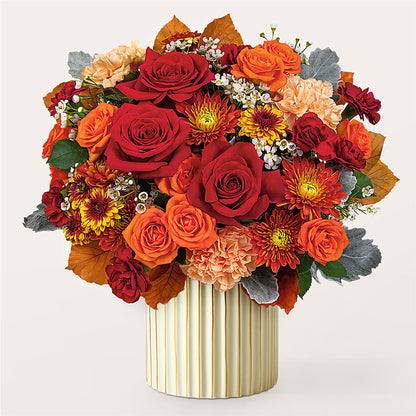 Merlot Bouquet with Ivory Vase –  Nix Florist, Hampton SC