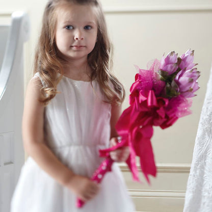 Sparkle Pink Flower Girl Bouquet –  Nix Florist, Hampton SC